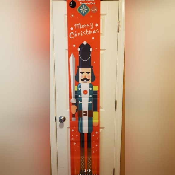 NEW Indoor/Outdoor Christmas Door or Wall Banners - red w/toy soldier/nutcracker - Picture 2 of 9